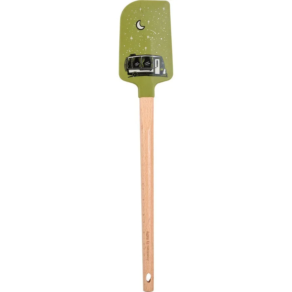 We Like To Sleep Around Camper Van Spatula | Wooden Handle Double-Sided Silicon